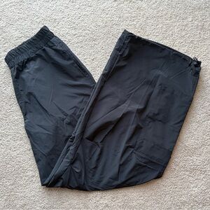 Men's Madden NYC Y2K Gorpcore Water Black Cargo Rain Pants Size M